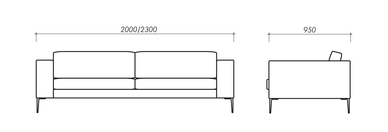 Oot-Oot-Stuudio_sofa_Frend_2_dimensions Dimensions of Oot-Oot Studio furniture product Frend sofa
